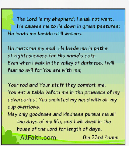 Psalm 23 comic strip